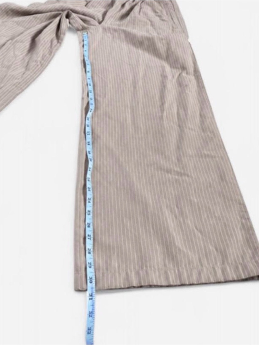 NWT Aerie Wide Leg Flowy Cotton Pants Office Siren Chic Pinstripe Stretchy Waist - Picture 8 of 8